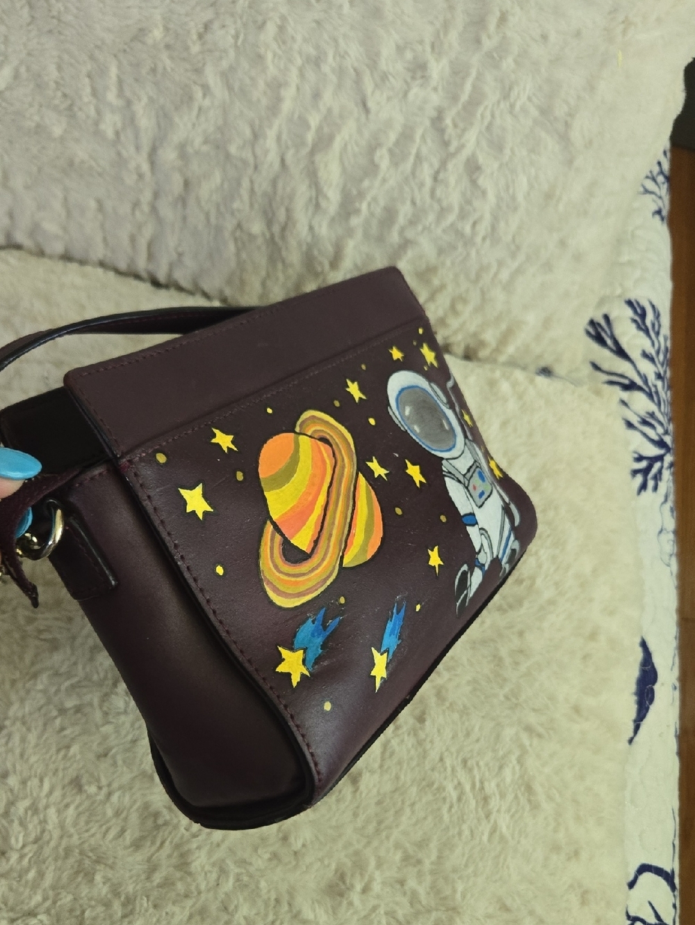 kate spade Moon & UFO Crossbody Bag - Burgundy - Picture 12 of 12